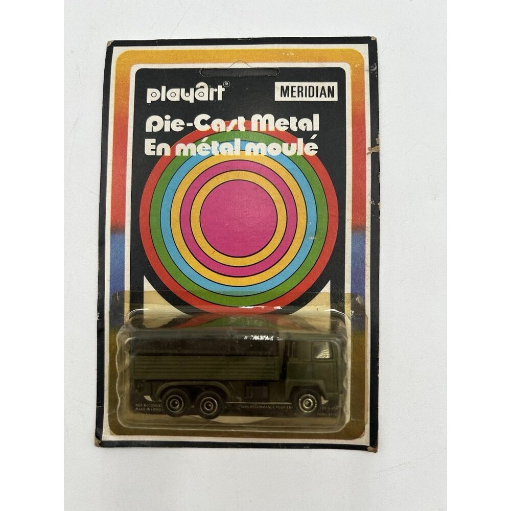 PlayArt Meridian green Transport Die Cast Metal military On Card UnPunched Ho